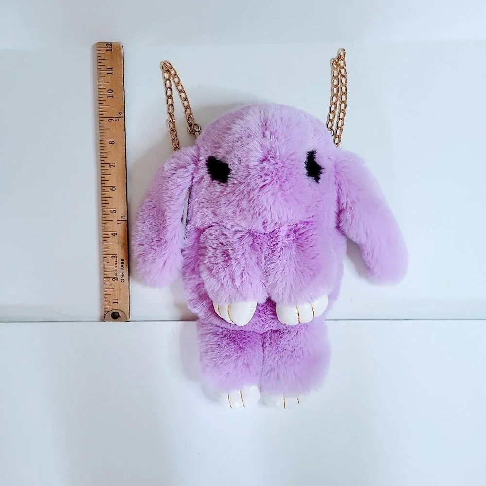 Kawaii Purple Plush Cute Rabbit Crossbody Bag/Backpack